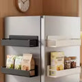Wall-mounted Kitchen Spice Rack; Multifunctional Magnetic Storage Shelf Suitable for Balconies, Bathrooms, and Bedrooms.