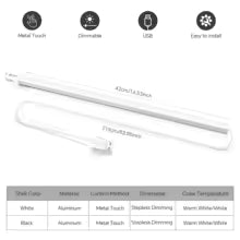 NEW Metal Touch Sensor Dimmable LED Light Bar 42CM 5V USB Powered Under Cabinet Lamp For Wardrobe Closet Desk Background Decor