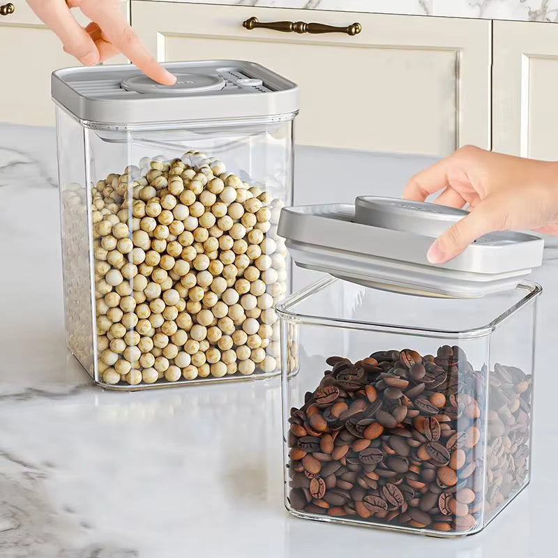 Airtight Pop Food Containers BPA-Free Stackable Air Tight Pantry Storage Containers Ideal for Storage Cereal Snack Flour Sugar